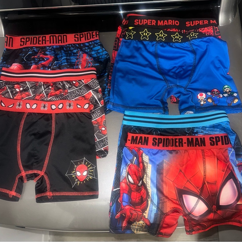 Super Mario and Spider-Man Kids Boxer Briefs Set